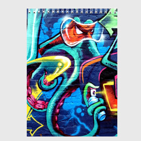Скетчбук с принтом STREET FASHION в Курске, 100% бумага
 | 48 листов, плотность листов — 100 г/м2, плотность картонной обложки — 250 г/м2. Листы скреплены сверху удобной пружинной спиралью | grafity | paint | street art | urban | город | граффити | искусство | кирпичи | краски | рисунки | стена | улицы | уличное искусство