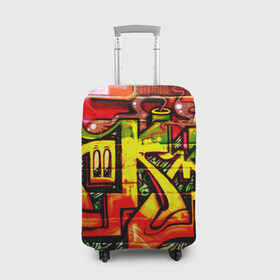 Чехол для чемодана 3D с принтом Граффити в Курске, 86% полиэфир, 14% спандекс | двустороннее нанесение принта, прорези для ручек и колес | grafity | paint | street art | urban | город | граффити | искусство | кирпичи | краски | рисунки | стена | улицы | уличное искусство
