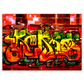 Поздравительная открытка с принтом Граффити в Курске, 100% бумага | плотность бумаги 280 г/м2, матовая, на обратной стороне линовка и место для марки
 | Тематика изображения на принте: grafity | paint | street art | urban | город | граффити | искусство | кирпичи | краски | рисунки | стена | улицы | уличное искусство