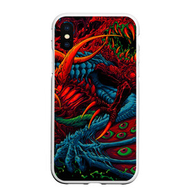 Чехол для iPhone XS Max матовый с принтом CS GOHYPER BEAST в Курске, Силикон | Область печати: задняя сторона чехла, без боковых панелей | awp | counter strike | cyber sport | game | hyper beast | skin | sport | авп | игры | скин | скоростной зверь