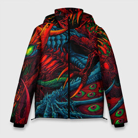 Мужская зимняя куртка 3D с принтом CS GOHYPER BEAST в Курске, верх — 100% полиэстер; подкладка — 100% полиэстер; утеплитель — 100% полиэстер | длина ниже бедра, свободный силуэт Оверсайз. Есть воротник-стойка, отстегивающийся капюшон и ветрозащитная планка. 

Боковые карманы с листочкой на кнопках и внутренний карман на молнии. | Тематика изображения на принте: awp | counter strike | cyber sport | game | hyper beast | skin | sport | авп | игры | скин | скоростной зверь