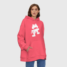 Худи SuperOversize хлопок с принтом Monstercat в Курске, 70% хлопок, 30% полиэстер, мягкий начес внутри | карман-кенгуру, эластичная резинка на манжетах и по нижней кромке, двухслойный капюшон
 | monstercat | клуб | клубная музыка | кот | котенок | кошка | лейбл | монстар | монстар кет | монстер | музыка | танцевальная музыка | электронная | электронная музыка