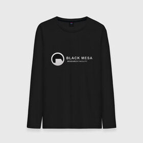 Мужской лонгслив хлопок с принтом Black mesa logo в Курске, 100% хлопок |  | black mesa | black mesa logo | research facility