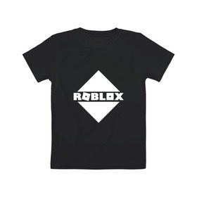 Детская футболка хлопок с принтом ROBLOX в Курске, 100% хлопок | круглый вырез горловины, полуприлегающий силуэт, длина до линии бедер | roblox | roblox com | roblox gaming | roblox simulator | роблокс | роблокс roblox.