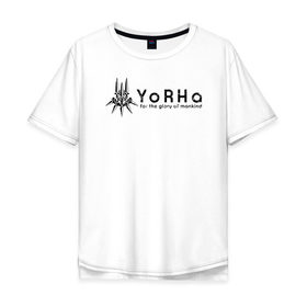 Мужская футболка хлопок Oversize YoRHa Logo купить в Курске
