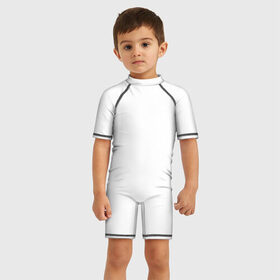 Детский купальный костюм 3D с принтом YoRHa Logo в Курске, Полиэстер 85%, Спандекс 15% | застежка на молнии на спине | nier automata | nier automata logo | yorha