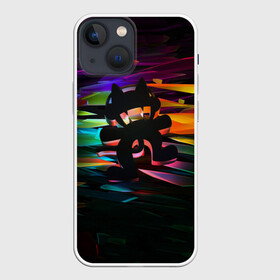 Чехол для iPhone 13 mini с принтом Monstercat в Курске,  |  | monstercat | клуб | клубная музыка | кот | котенок | кошка | лейбл | монстар | монстар кет | монстер | музыка | танцевальная музыка | электронная | электронная музыка