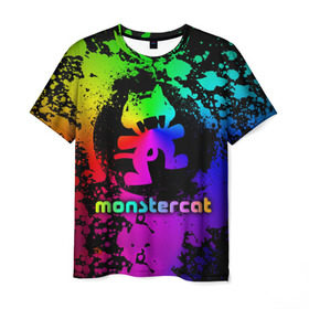 Мужская футболка 3D с принтом Monstercat в Курске, 100% полиэфир | прямой крой, круглый вырез горловины, длина до линии бедер | monstercat | клуб | клубная музыка | кот | котенок | кошка | лейбл | монстар | монстар кет | монстер | музыка | танцевальная музыка | электронная | электронная музыка