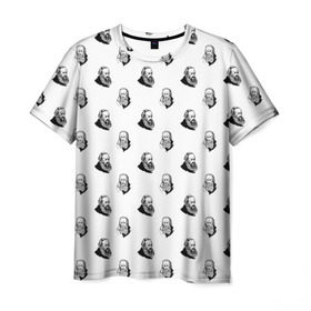 Мужская футболка 3D с принтом Достоевский в Курске, 100% полиэфир | прямой крой, круглый вырез горловины, длина до линии бедер | Тематика изображения на принте: 