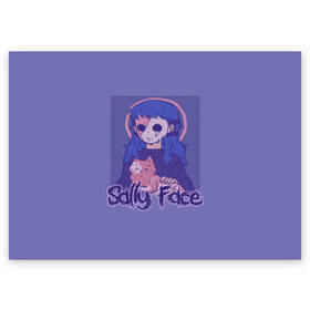 Поздравительная открытка с принтом Sally Face в Курске, 100% бумага | плотность бумаги 280 г/м2, матовая, на обратной стороне линовка и место для марки
 | 