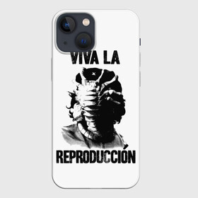 Чехол для iPhone 13 mini с принтом Чужой в Курске,  |  | alien | aliens | viva la revolution | xenomorph | ксеноморф | монстры | ужасы | че | че гевара | чегевара | чужие | чужой