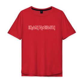 Мужская футболка хлопок Oversize с принтом Iron Maiden в Курске, 100% хлопок | свободный крой, круглый ворот, “спинка” длиннее передней части | heavy metal | iron maiden | metal | music
