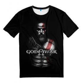 Мужская футболка 3D с принтом God of War в Курске, 100% полиэфир | прямой крой, круглый вырез горловины, длина до линии бедер | god of war | арес | афина | бог | бог войны | воин | генерал | гидра | кратос | призрак | спарта | татуировка