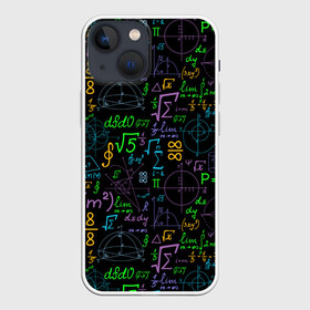 Чехол для iPhone 13 mini с принтом Шпаргалка в Курске,  |  | formulas | geom | mathematics | science | аксиома | геометрический | геометрия | графика | доска | закон | знания | иллюстрация | картинка | математика | мода | наука | рисунок | стиль | теорема | теория | университет