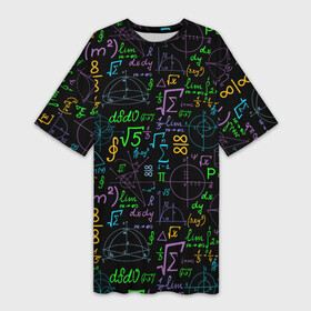 Платье-футболка 3D с принтом Шпаргалка в Курске,  |  | formulas | geom | mathematics | science | аксиома | геометрический | геометрия | графика | доска | закон | знания | иллюстрация | картинка | математика | мода | наука | рисунок | стиль | теорема | теория | университет