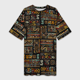 Платье-футболка 3D с принтом Этнический орнамент в Курске,  |  | abstraction | art | bla | carpet | ethnic | grid | ornament | pattern | абстракция | геометрический | графика | знаки | иллюстрация | искусство | картинка | ковёр | мода | образы | орнамент | рисунок | сетка | символы | солнце