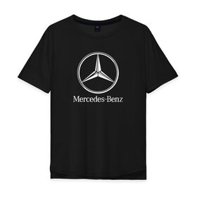 Мужская футболка хлопок Oversize с принтом MERCEDES-BENZ AMG в Курске, 100% хлопок | свободный крой, круглый ворот, “спинка” длиннее передней части | amg | auto | mercedes | sport | авто | автомобиль | автомобильные | амг | бренд | марка | машины | мерседес | спорт