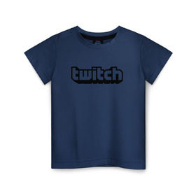 Детская футболка хлопок с принтом Twitch в Курске, 100% хлопок | круглый вырез горловины, полуприлегающий силуэт, длина до линии бедер | Тематика изображения на принте: game | gamer | logo | twitch | twitties | игры | логотип | стрим | твитч