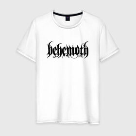 Мужская футболка хлопок с принтом Behemoth в Курске, 100% хлопок | прямой крой, круглый вырез горловины, длина до линии бедер, слегка спущенное плечо. | behemoth | black | blackened death