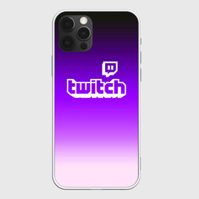 Чехол для iPhone 12 Pro Max с принтом Twitch в Курске, Силикон |  | game | gamer | logo | twitch | twitties | градиент | игры | логотип | стрим | твитч