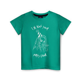 Детская футболка хлопок с принтом Billie Eilish в Курске, 100% хлопок | круглый вырез горловины, полуприлегающий силуэт, длина до линии бедер | 