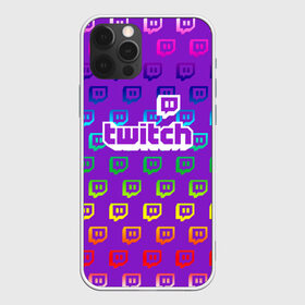 Чехол для iPhone 12 Pro Max с принтом Twitch в Курске, Силикон |  | game | gamer | logo | twitch | twitties | градиент | игры | логотип | стрим | твитч | текстура