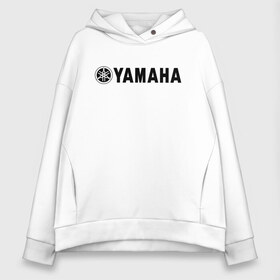 Женское худи Oversize хлопок с принтом YAMAHA в Курске, френч-терри — 70% хлопок, 30% полиэстер. Мягкий теплый начес внутри —100% хлопок | боковые карманы, эластичные манжеты и нижняя кромка, капюшон на магнитной кнопке | bike | moto | motorcycle | r1 | r6 | yamaha | байк | мото | мотоциклы | ямаха