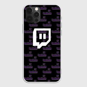 Чехол для iPhone 12 Pro с принтом Twitch в Курске, силикон | область печати: задняя сторона чехла, без боковых панелей | game | gamer | logo | twitch | twitties | игры | логотип | стрим | твитч