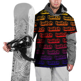 Накидка на куртку 3D с принтом TWITCH в Курске, 100% полиэстер |  | game | gamer | logo | pattern | twitch | twitties | градиент | игры | логотип | надписи | паттерн | стрим | твитч | текстура