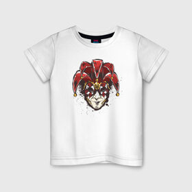 Детская футболка хлопок с принтом Венецианская Маска в Курске, 100% хлопок | круглый вырез горловины, полуприлегающий силуэт, длина до линии бедер | Тематика изображения на принте: 