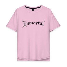 Мужская футболка хлопок Oversize с принтом Immortal в Курске, 100% хлопок | свободный крой, круглый ворот, “спинка” длиннее передней части | 