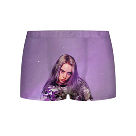 Мужские трусы 3D с принтом Billie Eilish в Курске, 50% хлопок, 50% полиэстер | классическая посадка, на поясе мягкая тканевая резинка | Тематика изображения на принте: billie eilish | lovely | music | ocean eyes | pop | билли айлиш | девушка | музыка | океан | поп | эйлиш | элиш