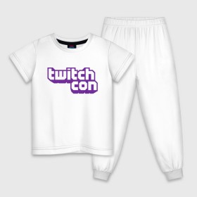 Детская пижама хлопок с принтом TwitchCon в Курске, 100% хлопок |  брюки и футболка прямого кроя, без карманов, на брюках мягкая резинка на поясе и по низу штанин
 | Тематика изображения на принте: 