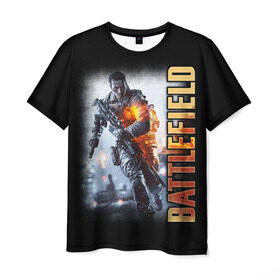 Мужская футболка 3D с принтом Battlefield в Курске, 100% полиэфир | прямой крой, круглый вырез горловины, длина до линии бедер | battlefield | games | батлфилд | игры | компьютерные игры