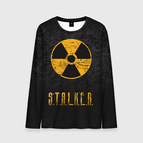 Мужской лонгслив 3D с принтом S.T.A.L.K.E.R. в Курске, 100% полиэстер | длинные рукава, круглый вырез горловины, полуприлегающий силуэт | Тематика изображения на принте: anomaly | bandit | chernobyl | logo | pripyat | shadow of chernobyl | stalker | stalker 2 | zone | аномалия | бандиты | зона | лого | меченый | припять | сталкер | сталкер 2 | тени чернобыля | чернобыль | чистое небо