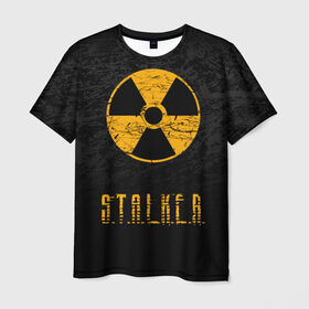 Мужская футболка 3D с принтом S.T.A.L.K.E.R. в Курске, 100% полиэфир | прямой крой, круглый вырез горловины, длина до линии бедер | anomaly | bandit | chernobyl | logo | pripyat | shadow of chernobyl | stalker | stalker 2 | zone | аномалия | бандиты | зона | лого | меченый | припять | сталкер | сталкер 2 | тени чернобыля | чернобыль | чистое небо