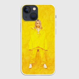 Чехол для iPhone 13 mini с принтом Yellow Billie в Курске,  |  | Тематика изображения на принте: billie eilish | lovely | music | ocean eyes | pop | билли айлиш | девушка | музыка | океан | поп | эйлиш | элиш