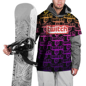 Накидка на куртку 3D с принтом Twitch в Курске, 100% полиэстер |  | game | gamer | logo | twitch | twitties | игры | логотип | стрим | твитч