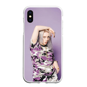 Чехол для iPhone XS Max матовый с принтом Billie Eilish в Курске, Силикон | Область печати: задняя сторона чехла, без боковых панелей | billie eilish | lovely | music | ocean eyes | pop | билли айлиш | девушка | музыка | океан | поп | эйлиш | элиш