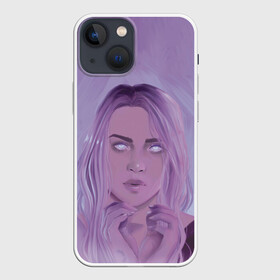 Чехол для iPhone 13 mini с принтом Billie Eilish Heart в Курске,  |  | Тематика изображения на принте: billie eilish | lovely | music | ocean eyes | pop | билли айлиш | девушка | музыка | океан | поп | эйлиш | элиш