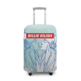 Чехол для чемодана 3D с принтом Billie Eilish в Курске, 86% полиэфир, 14% спандекс | двустороннее нанесение принта, прорези для ручек и колес | billie eilish | lovely | music | ocean eyes | pop | билли айлиш | девушка | музыка | океан | поп | эйлиш | элиш