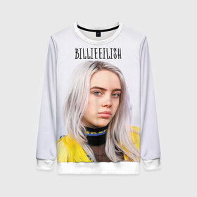 Женский свитшот 3D с принтом BillieEilish в Курске, 100% полиэстер с мягким внутренним слоем | круглый вырез горловины, мягкая резинка на манжетах и поясе, свободная посадка по фигуре | billie eilish | lovely | music | ocean eyes | pop | билли айлиш | девушка | музыка | океан | поп | эйлиш | элиш