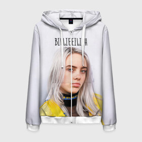 Мужская толстовка 3D на молнии с принтом BillieEilish в Курске, 100% полиэстер | длина до линии бедра, манжеты и пояс оформлены мягкой тканевой резинкой, двухслойный капюшон со шнурком для регулировки, спереди молния, по бокам два кармана | billie eilish | lovely | music | ocean eyes | pop | билли айлиш | девушка | музыка | океан | поп | эйлиш | элиш