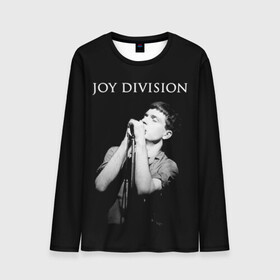 Мужской лонгслив 3D с принтом Joy Division в Курске, 100% полиэстер | длинные рукава, круглый вырез горловины, полуприлегающий силуэт | Тематика изображения на принте: ian curtis | joy division | joy division unknown pleasures | love will tear us apart | группы | иэн кёртис | пост панк | рок