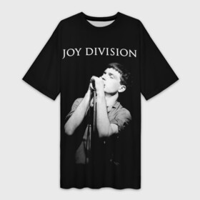 Платье-футболка 3D с принтом Joy Division в Курске,  |  | ian curtis | joy division | joy division unknown pleasures | love will tear us apart | группы | иэн кёртис | пост панк | рок