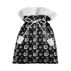 Подарочный 3D мешок с принтом Twitch в Курске, 100% полиэстер | Размер: 29*39 см | black and white | game | gamer | logo | pattern | twitch | twitties | игры | логотип | паттерн | стрим | твитч | текстура | черно белый