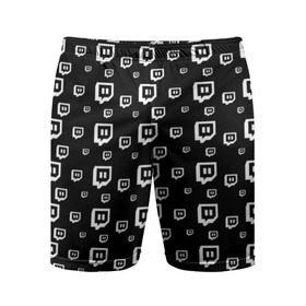 Мужские шорты 3D спортивные с принтом Twitch в Курске,  |  | black and white | game | gamer | logo | pattern | twitch | twitties | игры | логотип | паттерн | стрим | твитч | текстура | черно белый