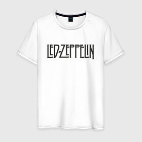 Мужская футболка хлопок с принтом Led Zeppelin в Курске, 100% хлопок | прямой крой, круглый вырез горловины, длина до линии бедер, слегка спущенное плечо. | blues rock | heavy | led zeppelin | progressive hard rock