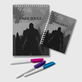 Блокнот с принтом Dark Souls в Курске, 100% бумага | 48 листов, плотность листов — 60 г/м2, плотность картонной обложки — 250 г/м2. Листы скреплены удобной пружинной спиралью. Цвет линий — светло-серый
 | Тематика изображения на принте: dark souls | games | praise the sun | игры | компьютерные игры | рыцарь | тёмные души