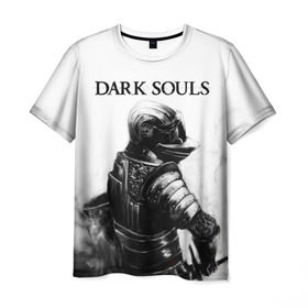 Мужская футболка 3D с принтом Dark Souls в Курске, 100% полиэфир | прямой крой, круглый вырез горловины, длина до линии бедер | Тематика изображения на принте: dark souls | games | praise the sun | игры | компьютерные игры | рыцарь | тёмные души